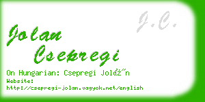 jolan csepregi business card